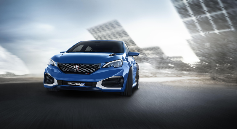 Illustration for article titled Peugeot Really Just Made A 500 HP, AWD Hybrid Hatchback Concept